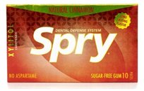 Spry, gumy do żucia z ksylitolem 10 sztuk, 12g SPRY