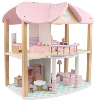 Sprytne Zabawki. Drewniany Dwupoziomowy Domek Dla Lalek Toys4Edu - Inna marka