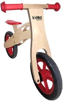 Sprytne zabawki. Drewniany rowerek biegowy czerwony Toys4edu