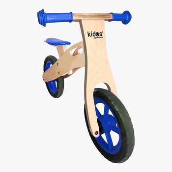 Sprytne zabawki. Drewniany rowerek biegowy niebieski - Toys4edu