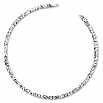 Srebrna bransoletka 925 z białych cyrkonii prezent - Lovrin
