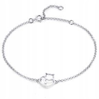 Srebrna Bransoletka Damska Kotek S925 Bs003 WatchMe