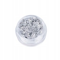 Srebrna folia do zdobień paznokci