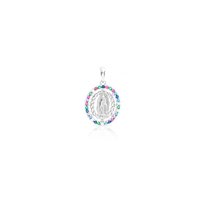 Srebrna zawieszka 925 Matka Boska Multicolor II