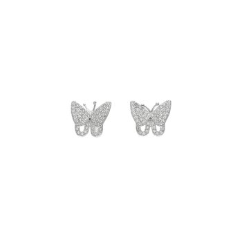 Srebrne kolczyki motylki 925 - Rosanto