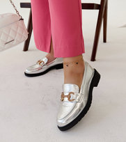 Srebrne mokasyny z cyrkoniami Aleyna-40