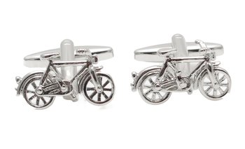 Srebrne spinki do mankietów - rowery A334 - Modini