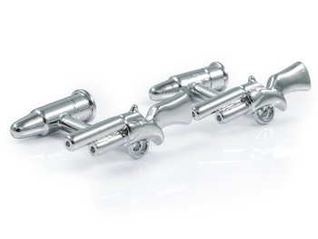 Srebrne spinki do mankietów - strzelby N133 - Modini