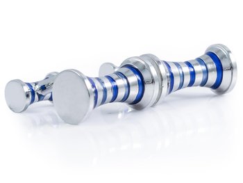 Srebrno-niebieskie spinki do mankietów A191 - Modini