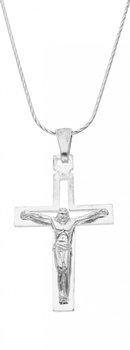Srebrny ażurowy krzyżyk z wizerunkiem jezusa 925 - Rosanto