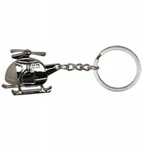 Srebrny breloczek do kluczy helikopter z małym defektem śmigłowiec wirnik