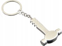 Srebrny brelok do kluczy stylowy młotek dla Taty majsterkowicza narzędzia