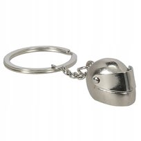 Srebrny brelok do kluczyków kask na motocykl prezent dla motocyklisty hełm