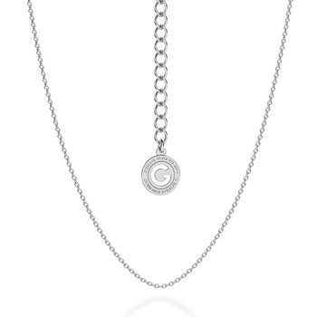 Srebrny delikatny łańcuszek ankier, srebro 925 : Długość (cm) - 45 + 5, Srebro - kolor pokrycia - Pokrycie platyną,45 + 5 - GIORRE