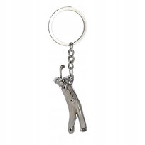 Srebrny golfista breloczek do kluczy dla gracza w golfa najlepszy prezent