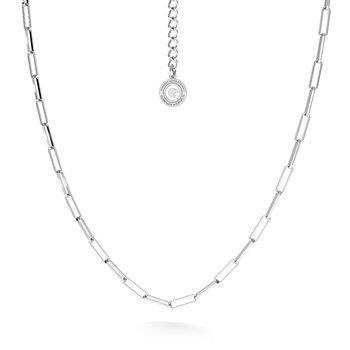 Srebrny łańcuszek do wpinania charmsów, srebro 925 : Długość (cm) - 50 + 5, Srebro - kolor pokrycia - Pokrycie platyną,50 + 5 - GIORRE
