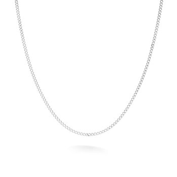 Srebrny łańcuszek pancerka diamentowana, srebro 925 : Długość (cm) - 45, Srebro - kolor pokrycia - Pokrycie platyną,45 - GIORRE