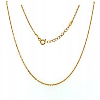 Srebrny łańcuszek simple z przedłużką pozłacany 44cm