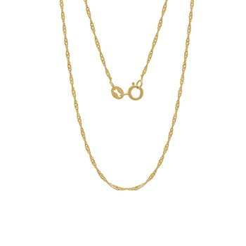 Srebrny łańcuszek skręcany singapur, srebro 925 : Długość (cm) - 45, Srebro - kolor pokrycia - Pokrycie żółtym 18K złotem,45 - GIORRE