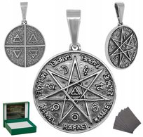 Srebrny Medalik Pieczęć Talizman Amulet Siedmiu Archaniołów Duży Próba 925