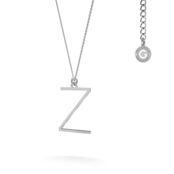 Srebrny naszyjnik z literką, alfabet, srebro 925 : Litera - Z, Srebro - kolor pokrycia - Pokrycie platyną - GIORRE