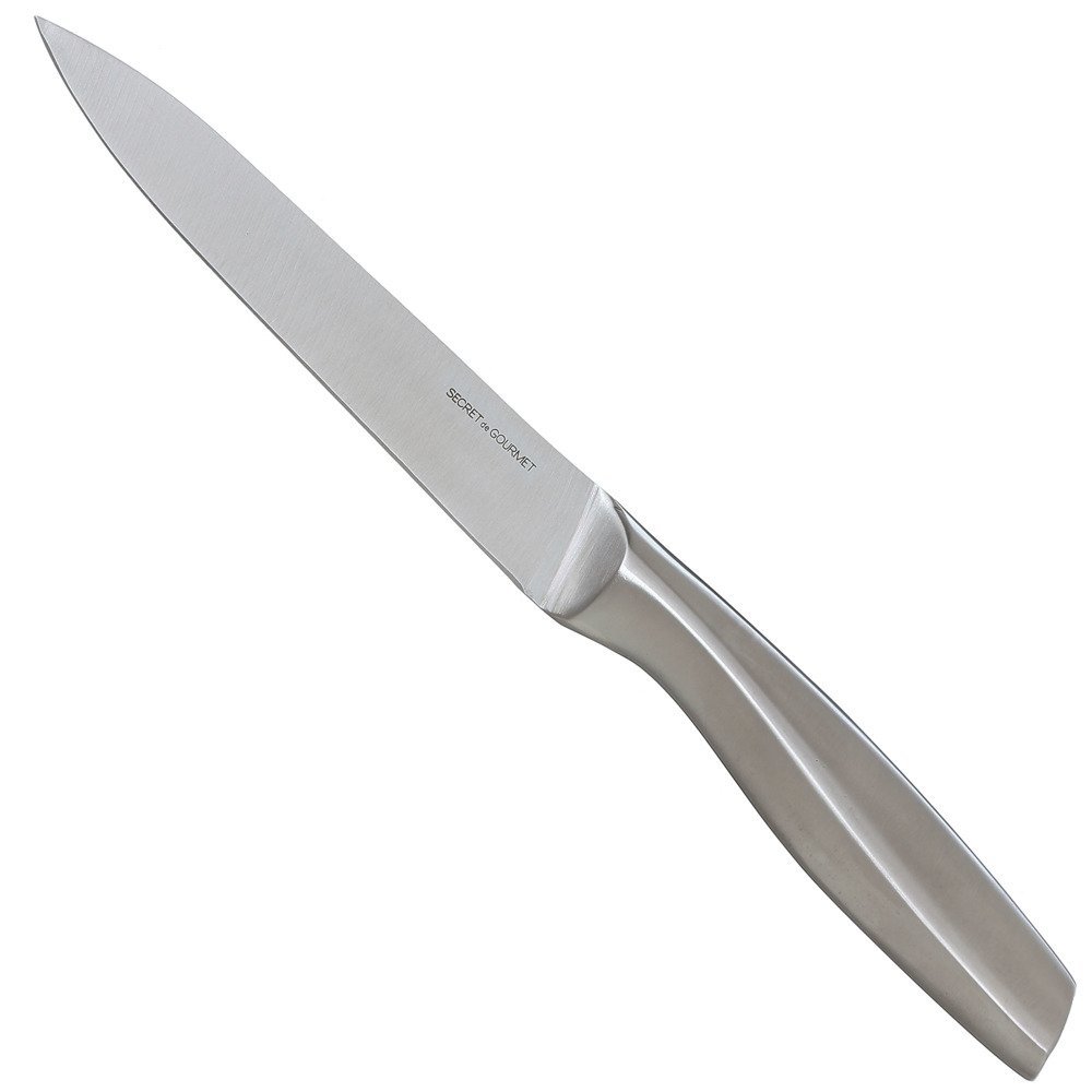 Srebrny nóż ze stali nierdzewnej SECRET DE GOURMET, 23x5 cm
