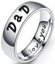 Srebrny Pierścień Dla Taty Silver Ring Dad Sygnet Inna marka