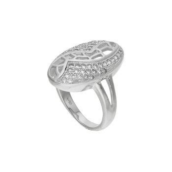 Srebrny pierścionek z cyrkoniami 925 - Rosanto