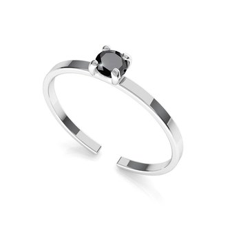 Srebrny pierścionek z diamentem 3mm My RING™, srebro 925 : Srebro - kolor pokrycia - Pokrycie platyną - GIORRE