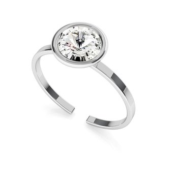 Srebrny pierścionek z kryształem Rivoli My RING™, srebro 925 : Kryształy - kolor - Crystal, Srebro - kolor pokrycia - Pokrycie platyną - GIORRE