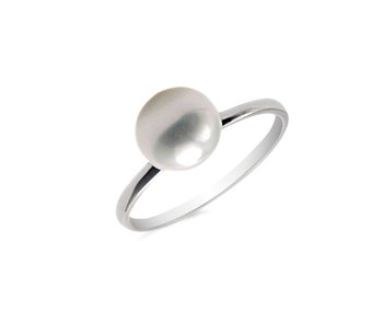 Srebrny pierścionek z naturalną perłą - PERLEI