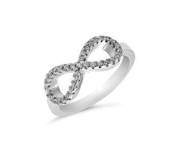 Srebrny pierścionek z symbolem nieskończoności - PERLEI