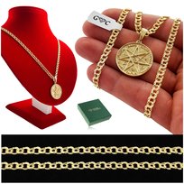 SREBRNY POZŁACANY ŁAŃCUSZEK MĘSKI GARIBALDI, PEŁNY, SREBRO 925 + TALIZMAN