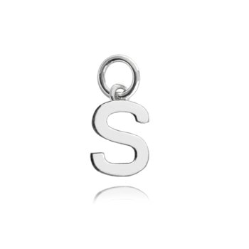 Srebrny wisiorek mała litera „S” - UPOMINKARNIA