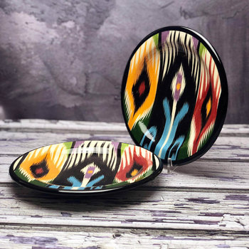 Średni talerz ceramiczny ręcznie zdobiony „Kocie oko” o średnicy 17,5cm - Inny producent