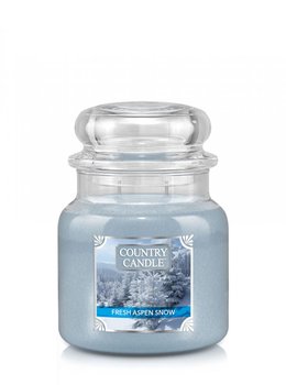 Średnia świeca zapachowa z dwoma knotami Fresh Aspen Snow 453g - COUNTRY CANDLE