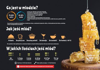 Średnia Tablica Edukacyjna Co Jest W Miodzie - Wzór F250 - BEE&HONEY