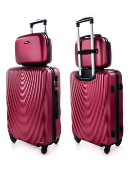 Średnia walizka PELLUCCI RGL 663 M + KUFEREK Bordowa - KEMER