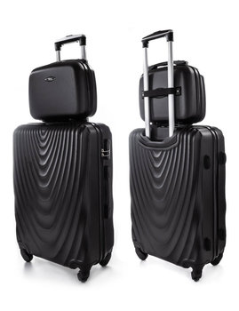 Średnia walizka PELLUCCI RGL 663 M + KUFEREK Czarny - KEMER