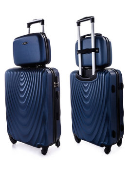 Średnia walizka PELLUCCI RGL 663 M + KUFEREK Granatowa - KEMER