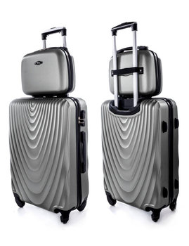 Średnia walizka PELLUCCI RGL 663 M + KUFEREK Szary - KEMER