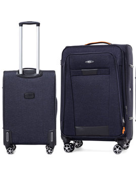 Średnia walizka PELLUCCI RGL S-030 M Granatowy - KEMER