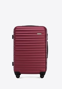 Średnia walizka z ABS-u z żebrowaniem bordowa - WITTCHEN