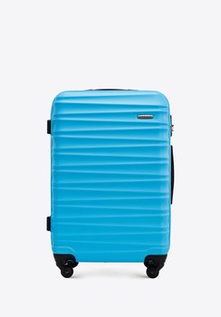 Średnia walizka z ABS-u z żebrowaniem niebieska - WITTCHEN