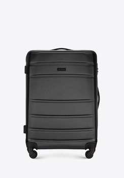 Średnia walizka z ABS-u żłobiona czarna - WITTCHEN