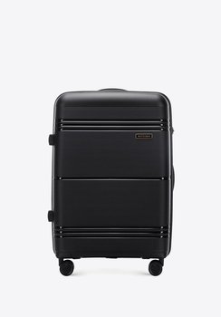 Średnia walizka z polipropylenu jednokolorowa czarna - WITTCHEN