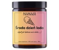 Środa Dzień Loda Świeca Sojowa Zapachowa Na Prezent 180Ml Upominek