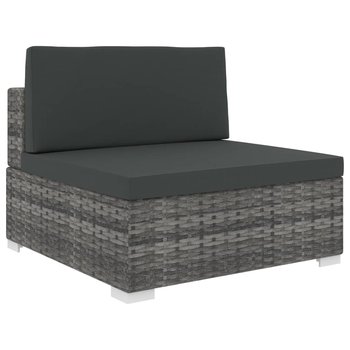 Środkowa sofa z poduszką vidaXL, 1 szt., szara - vidaXL