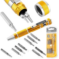 Śrubokręt precyzyjny Rebel 9 końcówek poręczny kieszonkowy SL/PH/Torx Rebel Electro