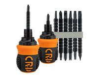 Śrubokręt Wkrętak Zestaw Wielofunkcyjny Z Grzechotką 12 Bitów Dwustronne